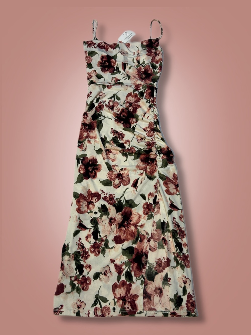 White Floral Maxi Formal Dress New With Tags